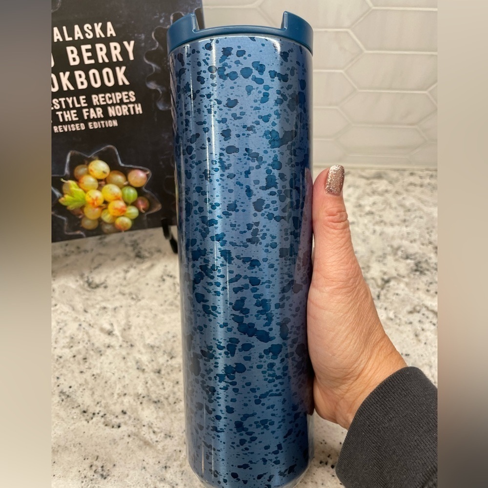 Starbucks 2024 Speckled Blue Stainless Steel Tumbler. 20 Oz. Brand new. NWT! HFT - Picture 4 of 10
